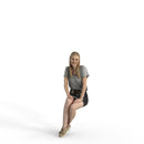 Casual Woman | cwom0328hd2o04p01s | Ready-Posed 3D Human Model (Woman / Still)