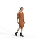 Casual Woman | cwom0328hd2o07p01s | Ready-Posed 3D Human Model (Woman / Still)