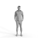 Casual Man | cman0339hd2o04p01s| Ready-Posed 3D Human Model (Man / Still)