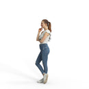 Casual Woman | grp0001hd2o01p01s | Ready-Posed 3D Human Model (Woman / Still)