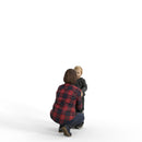 Casual Family | cfam0310hd2o01p01s | Ready-Posed 3D Human Model (Grandmother/Grandson/Family/Still)