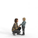 Casual Family | cfam0310hd2o01p01s | Ready-Posed 3D Human Model (Grandmother/Grandson/Family/Still)