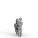 Casual Family | cfam0310hd2o01p01s | Ready-Posed 3D Human Model (Grandmother/Grandson/Family/Still)