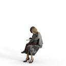 Casual Family | cfam0309hd2o01p01s| Ready-Posed 3D Human Model (Woman/Grandmother/Grandson/Still)