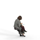 Casual Family | cfam0309hd2o01p01s| Ready-Posed 3D Human Model (Woman/Grandmother/Grandson/Still)