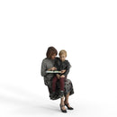Casual Family | cfam0309hd2o01p01s| Ready-Posed 3D Human Model (Woman/Grandmother/Grandson/Still)