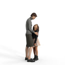 Casual Family | cfam0311hd2o01p01s| Ready-Posed 3D Human Model (Woman/Mom/Daughter/Still)