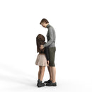 Casual Family | cfam0311hd2o01p01s| Ready-Posed 3D Human Model (Woman/Mom/Daughter/Still)