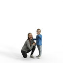 Ready-Posed 3D Humans | MeMsS050-HD2 | Family