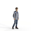 Casual Family | cboy0303hd2o01p01s | Ready-Posed 3D Human Model (boy)
