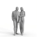Couple | ccou0013hd2o01p01s | Ready-Posed 3D Human Model (Man Woman)