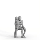 Casual Family | cfam0313hd2o01p01s | Ready-Posed 3D Human Model (daughter mother)