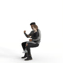 Casual Family | cfam0313hd2o01p02s | Ready-Posed 3D Human Model (daughter father)