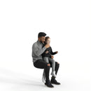 Casual Family | cfam0313hd2o01p02s | Ready-Posed 3D Human Model (daughter father)