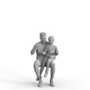 Casual Family | cfam0313hd2o01p02s | Ready-Posed 3D Human Model (daughter father)