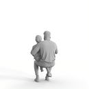 Casual Family | cfam0313hd2o01p02s | Ready-Posed 3D Human Model (daughter father)