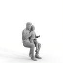 Casual Family | cfam0313hd2o01p02s | Ready-Posed 3D Human Model (daughter father)