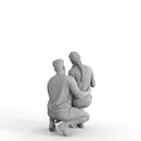 Casual Family | cfam0313hd2o01p03s | Ready-Posed 3D Human Model (Mom Dad Daughter)