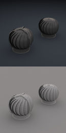 iRooftop roof fan models and wireframe view