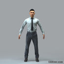 Asian Businessman - RIGGED 3D MODEL for 3ds Max or Cinema 4D (BMan0101M4CS, BMan0101M4C4D)