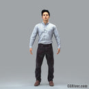 Asian Man, Business - RIGGED 3D MODEL for 3ds Max or Cinema 4D (BMan0103M4CS, BMan0103M4C4D)