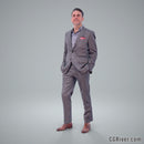 Business Man | CMan0203-HD2-O01P01-S Ready-Posed 3D Human Model (Man / Still)