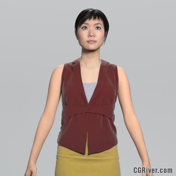 High Quality Rigged 3D Businesswoman | BWom0100HD2CS 3DS MAX Human