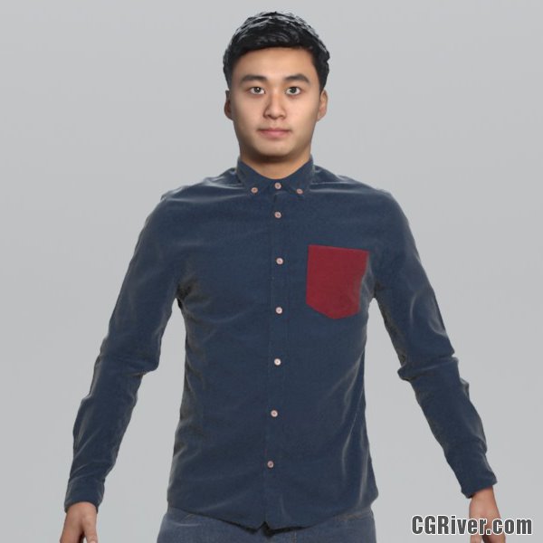 High Quality Rigged 3D Casual Attire Man | CMan0104HD2CS 3DS MAX Human