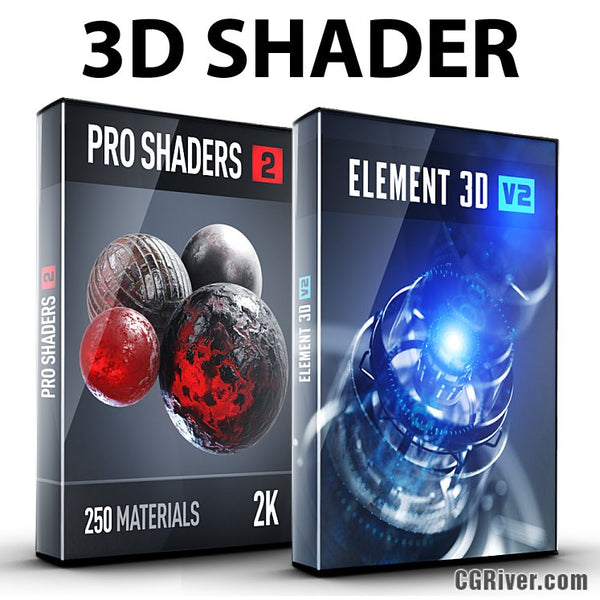 3D Shader Bundle: Element 3D V2+ Pro Shaders 2