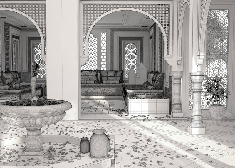 Archinteriors vol. 31 (Evermotion 3D Model Scene Set) - 10 3D Oriental Interior Scenes for 3ds Max with V-Ray