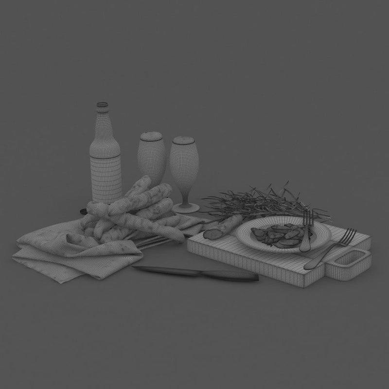 Archmodels vol. 213 (Evermotion 3D Models) - Architectural Visualizations (Scanned Food Sets)