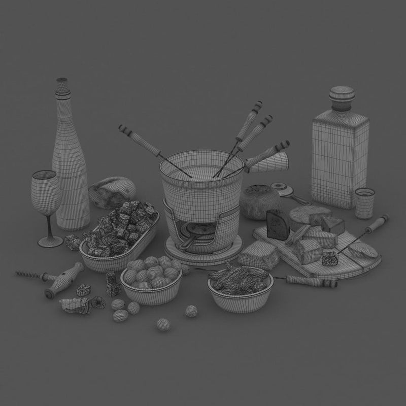 Archmodels vol. 213 (Evermotion 3D Models) - Architectural Visualizations (Scanned Food Sets)