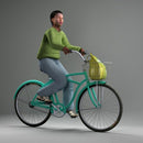 3D PEOPLE -  ANIMATED HUMAN MODEL (MeAnBike002CS)