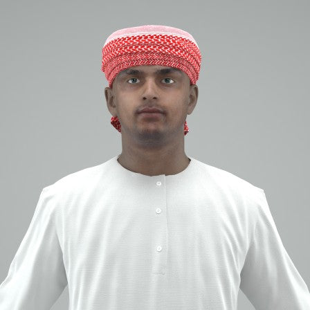 ARAB MAN- RIGGED 3D MODEL (ArMan0002HD2CS)