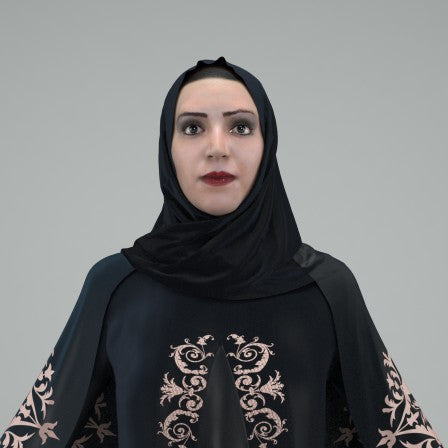 ARAB WOMAN- RIGGED 3D MODEL (ArWom0001HD2CS)