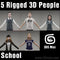 3D People- 5 Rigged 3D Models (MeMsCS007M3)