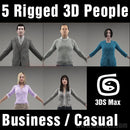 3D People- 5 Rigged 3D Models (MeMsCS003M3)