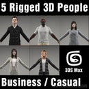 3D People- 5 Rigged 3D Models (MeMsCS004M3)