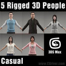 3D People- 5 Rigged 3D Models (MeMsCS005M3)