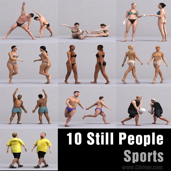 ATHLETES (SPORT) - 10 STILL MODELS (MeSpS0001)