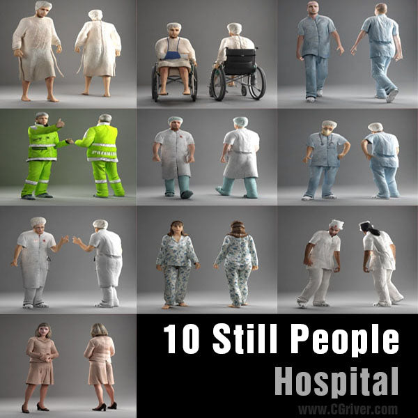 HOSPITAL PEOPLE- 10 STILL MODELS (MeWoS0002)