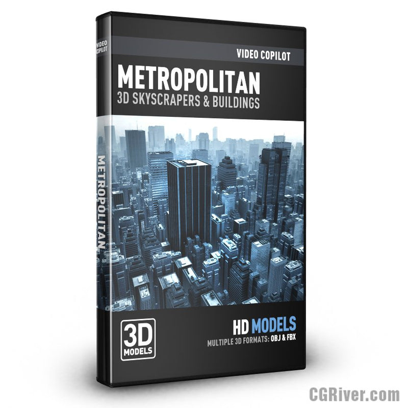 Metropolitan - 3D Skyscrapers & Buildings for Element 3D, Cinema 4D, 3ds Max with V-ray and more...