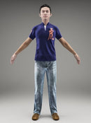 ASIAN MAN - RIGGED 3D MODEL(AsMan0002M3CS)