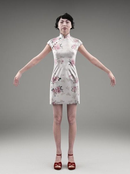 ASIAN WOMAN - RIGGED 3D MODEL(AsWom0001M3CS)
