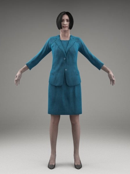 BUSINESSWOMAN - RIGGED 3D MODEL(BWom0003M3CS)