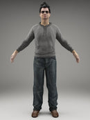 CASUAL MAN - RIGGED 3D MODEL(CMan0001M3CS)