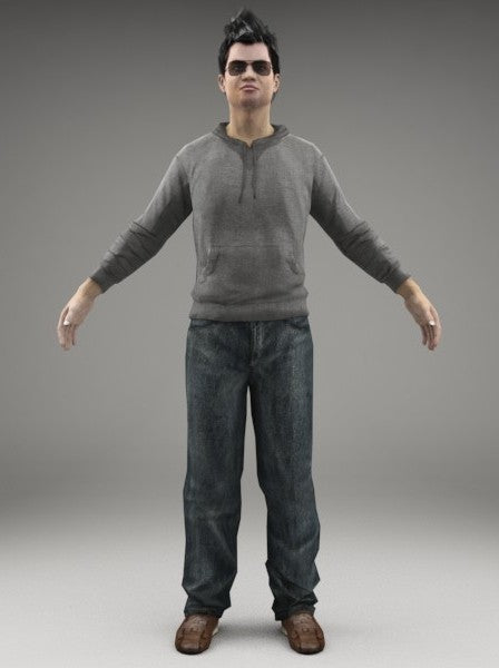 CASUAL MAN - RIGGED 3D MODEL(CMan0001M3CS)