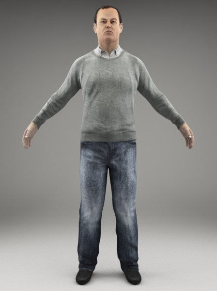 CASUAL MAN - RIGGED 3D MODEL(CMan0003M3CS)