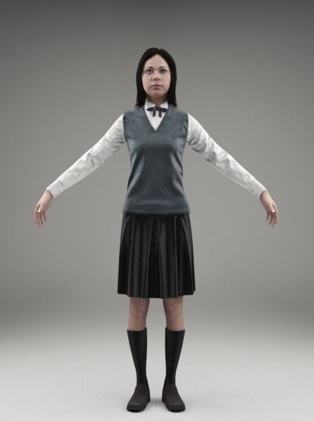 CASUAL GIRL - RIGGED 3D MODEL(CGirl0001M3CS)