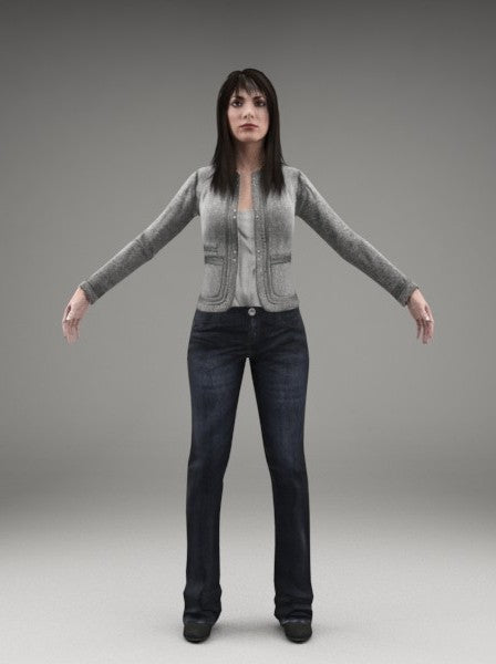 CASUAL WOMAN - RIGGED 3D MODEL(CWom0006M3CS)